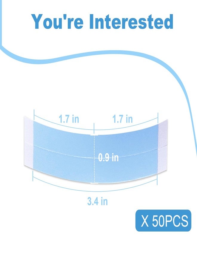 BLHLA 50 Pcs Wig Tape Double Sided Ultra Hold, Third Generation Separable in Tape Replacement, Clear Wig Glue for Lace Wigs, Waterproof Fit Head - Image 2